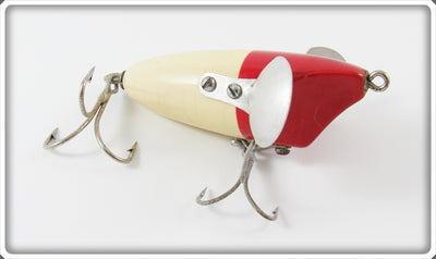 Vintage Trenton Mfg Co Red & White Gurglehead Lure