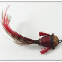 Vintage Shakespeare Red Kazoo Feathered Minnow Lure 990 RR