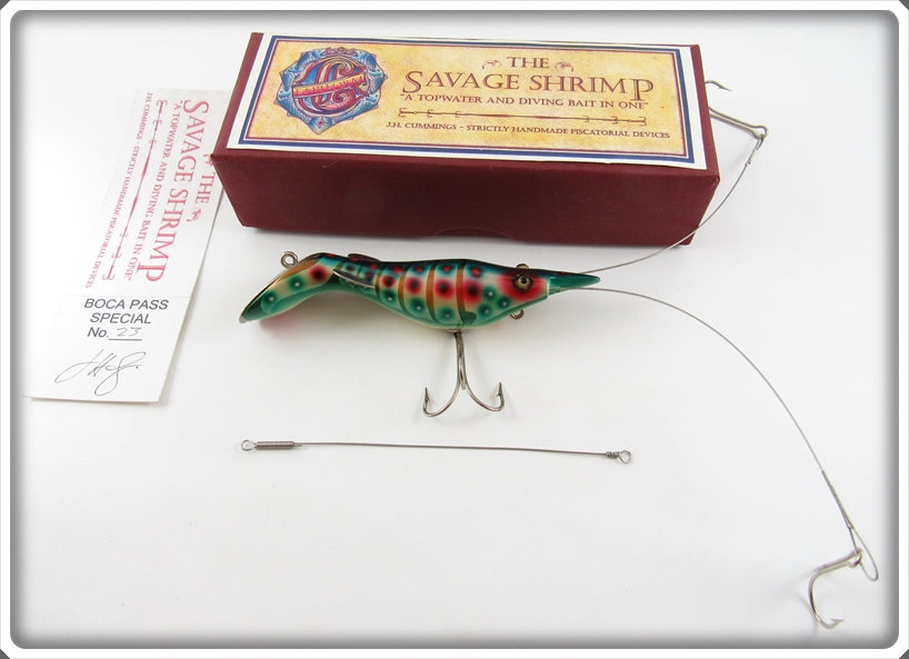 Jan Cummings Boca Pass Special Savage Shrimp Lure In Box