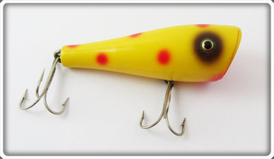Vintage Creek Chub Special Yellow Spotted Plunker Lure 3214 