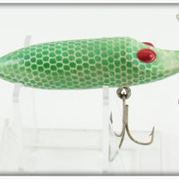 Rinehart White With Green Scales & Red Eyes Toper Lure