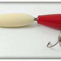 Vintage Jamison Red & White 6" Musky Wig Wag Gep Bait Lure 