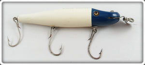 Vintage Creek Chub White Blue Head Pikie Lure 710