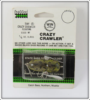 Heddon Natural Leopard Frog Tiny Crazy Crawler On Card 0320 NF