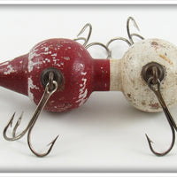 Vintage Moonlight Bait Co Red & White The Dreadnought Lure