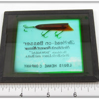 Heddon Head On Basser Advertising Glass Slide