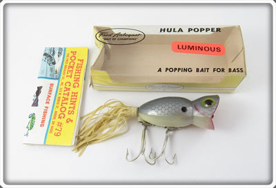 Arbogast Luminous Shad 5/8 Hula Popper In Correct Box 124