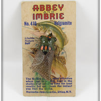 Vintage Peckinpaugh Locust Bug Lure On Abbey & Imbrie Card