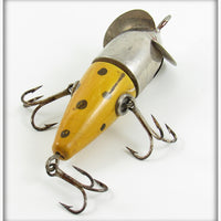 Case Bait Co Yellow With Gold Spots Rotary Marvel Bait