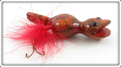 Vintage Bud Stewart Orange Spotted Crippled Frog Lure