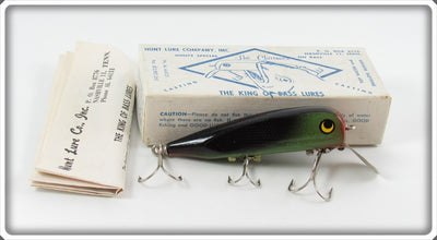 Vintage Hunt Lure Co Black & Green The Charmer Lure In Box