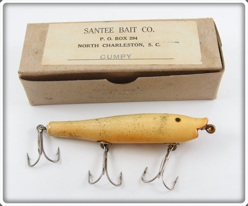 Santee Bait Co White With Flitter Gumpy In Box