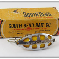 South Bend Chrome Yellow Sun Spot Spoon In Correct Box 525CY 