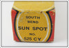 South Bend Chrome Yellow Sun Spot Spoon 525 CY In Correct Box