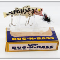 Vintage Buckeye Bait Corp White Coachdog Bug N Bass Lure In Box