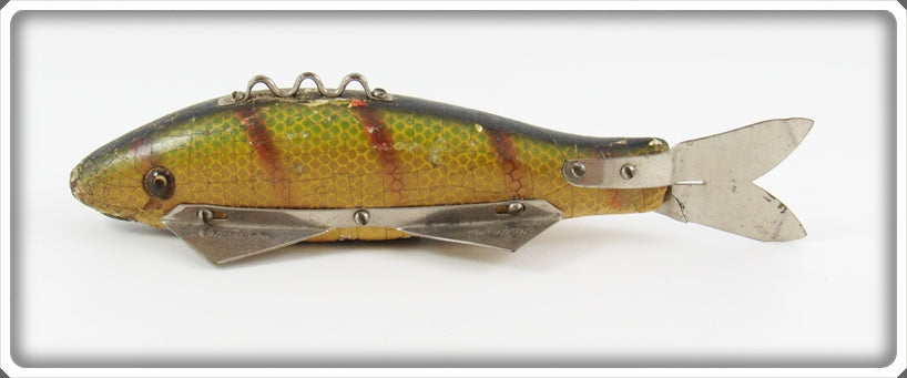 favorite antique ice fishing lure Vintage Heddon Perch Ice Decoy 409L For Sale