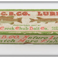 Vintage Creek Chub Perch Husky Dinger End Label Empty Lure Box 5701