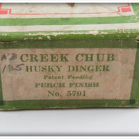 Creek Chub Perch Husky Dinger End Label Empty Box 5701