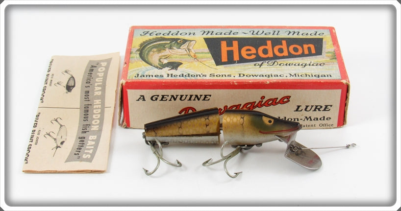 Vintage Heddon Pike Scale Scissor Tail Lure In Box 9830 M