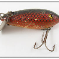 Vintage Heddon Red Scale Deep O Diver Lure 7009H