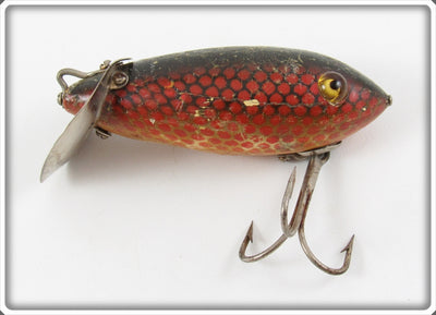 Vintage Heddon Red Scale Deep O Diver Lure 7009H