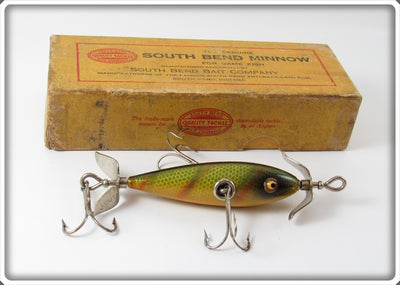 South Bend Yellow Perch Three Hook Underwater Minnow In Box 903 YP