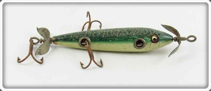 Vintage Shakespeare Green Crackleback Underwater Minnow Lure
