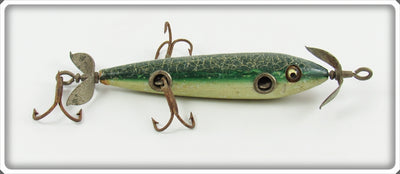 Vintage Shakespeare Green Crackleback Underwater Minnow Lure