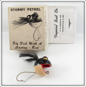 Tropical Bait Co Black & White Stormy Petrel Frog Lure In Box 