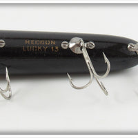 Heddon Solid Black Lucky 13 In Box 2500B