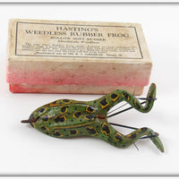W.J. Jamison Hasting's Weedless Rubber Frog Lure In Box 