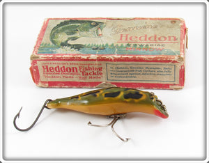 Vintage Heddon Green Frog Little Luny Frog Lure In Box 3409B