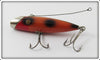 South Bend Red Head Orange Body Black Spots Fish Oreno In Intro Box