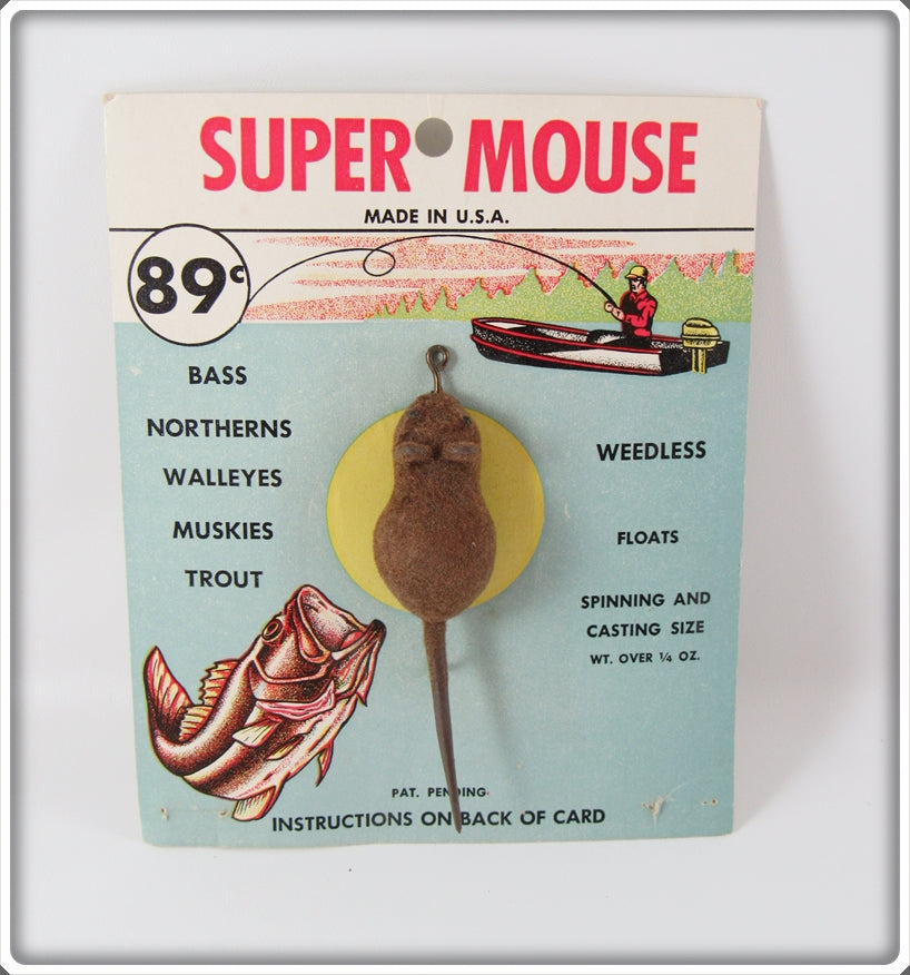 Somerset Distributors Brown Flocked Super Mouse Lure On Card