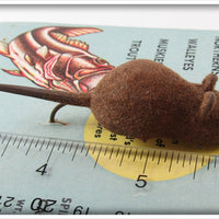 Somerset Distributors Brown Flocked Super Mouse On Card