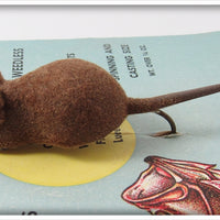 Somerset Distributors Brown Flocked Super Mouse On Card