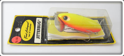 Arbogast Chartreuse Orange Belly Jitterbug On Card