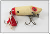 Vintage Heddon Red & White Giant Runt Lure 7512