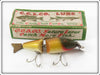 Vintage Creek Chub Golden Shiner Wigglefish Lure In Box 2404 