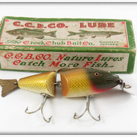 Vintage Creek Chub Golden Shiner Wigglefish Lure In Box 2404 