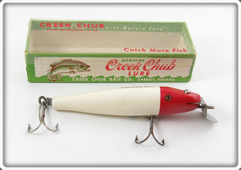 Vintage Creek Chub Red & White Saltwater Pikie In Box 702 SW