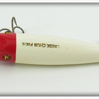 Creek Chub Red & White Saltwater Pikie In Box 702 SW