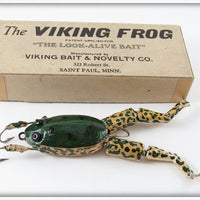 Vintage Viking Bait & Novelty Co Viking Frog Lure In Box