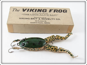 Vintage Viking Bait & Novelty Co Viking Frog Lure In Box