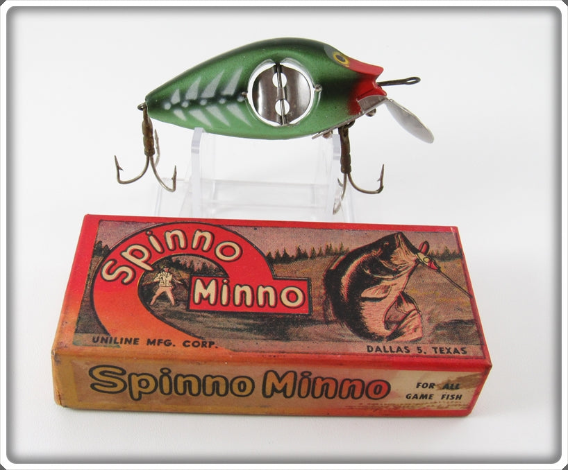 Uniline Mfg Corp Green White Ribs Spinno Minno In Box 501
