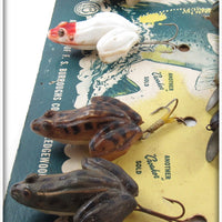 F. S. Burroughs Co Dealer Display Of Croaker & Tadpole Lures