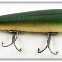 Vintage Heddon Green Scale Zaragossa Lure 6509D 