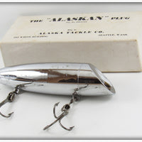 Vintage Alaska Tackle Co Chrome The Alaskan Plug In Box 