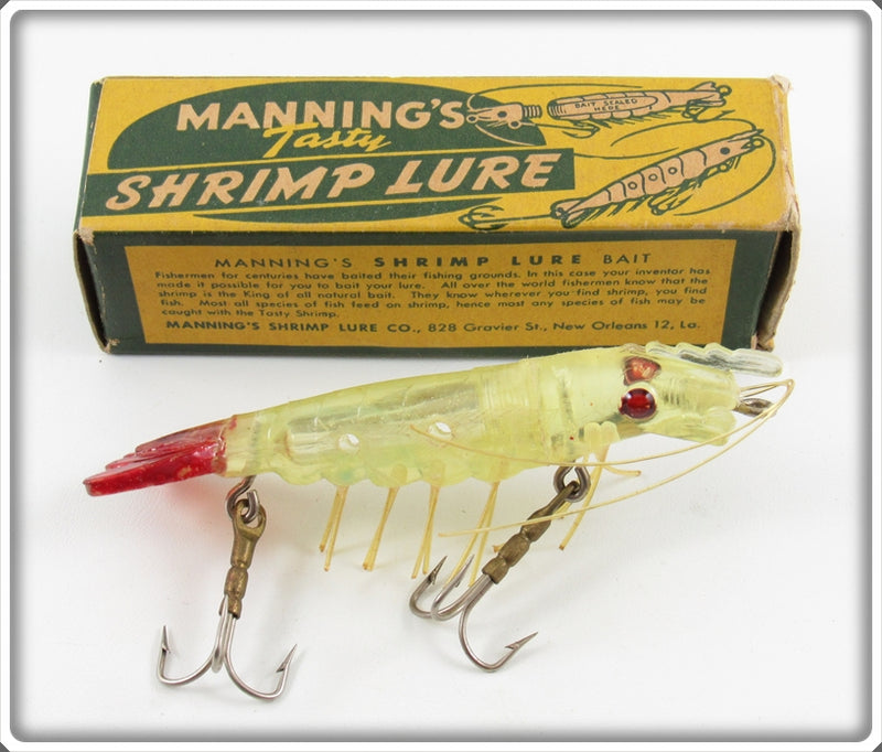 Manning's Shrimp Lure/green and yellow box