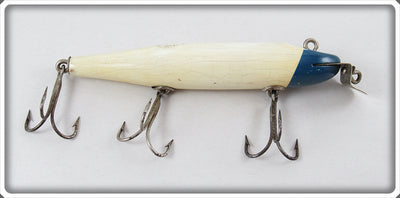 Creek Chub White With Blue Slant Head No Eye Pikie Lure 710 Special
